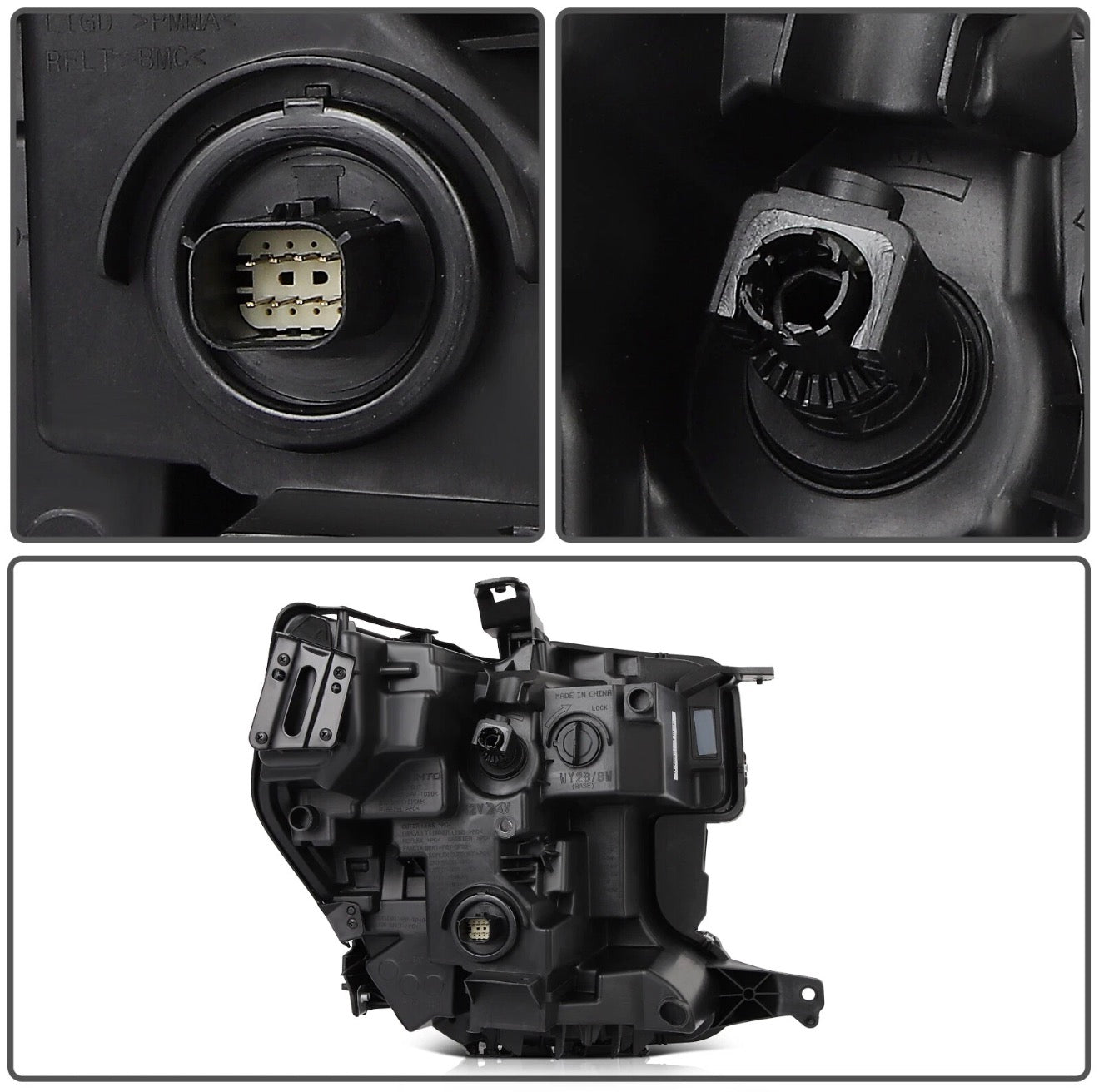 2019-2022 GMC Sierra 1500 2PCS LED DRL Headlights W/ Halogen Signal Lamp