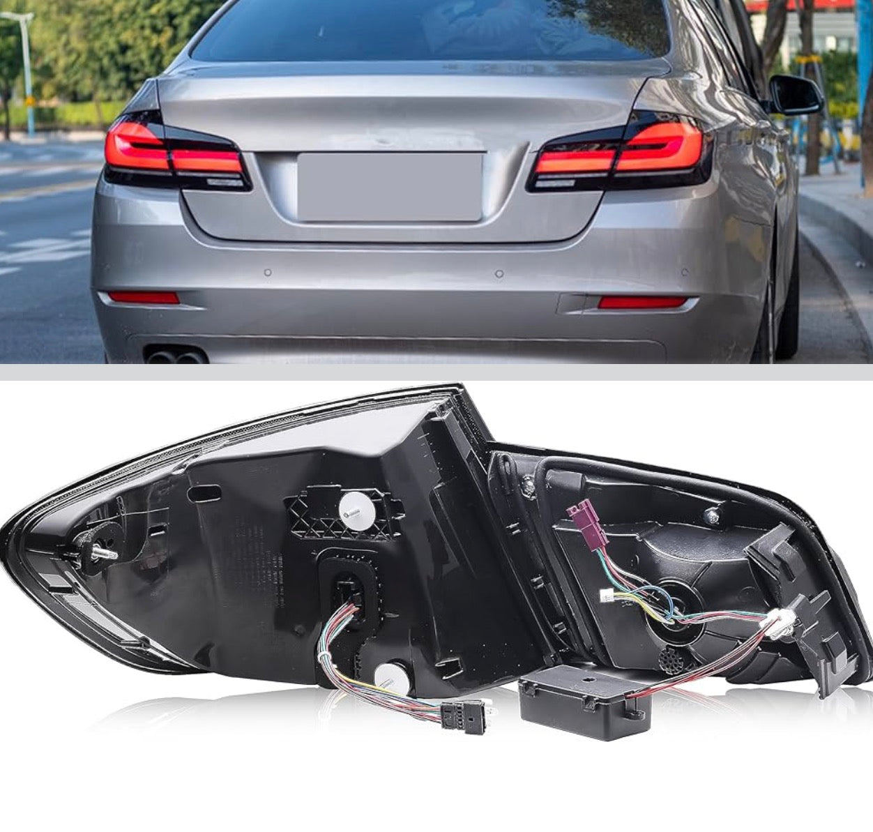 LED Tail Lights Assembly Compatible with BMW 5-Series F10 M5 2011-2016 Start-up Animation Sequential Turn Signal Rear Lamps Accessory