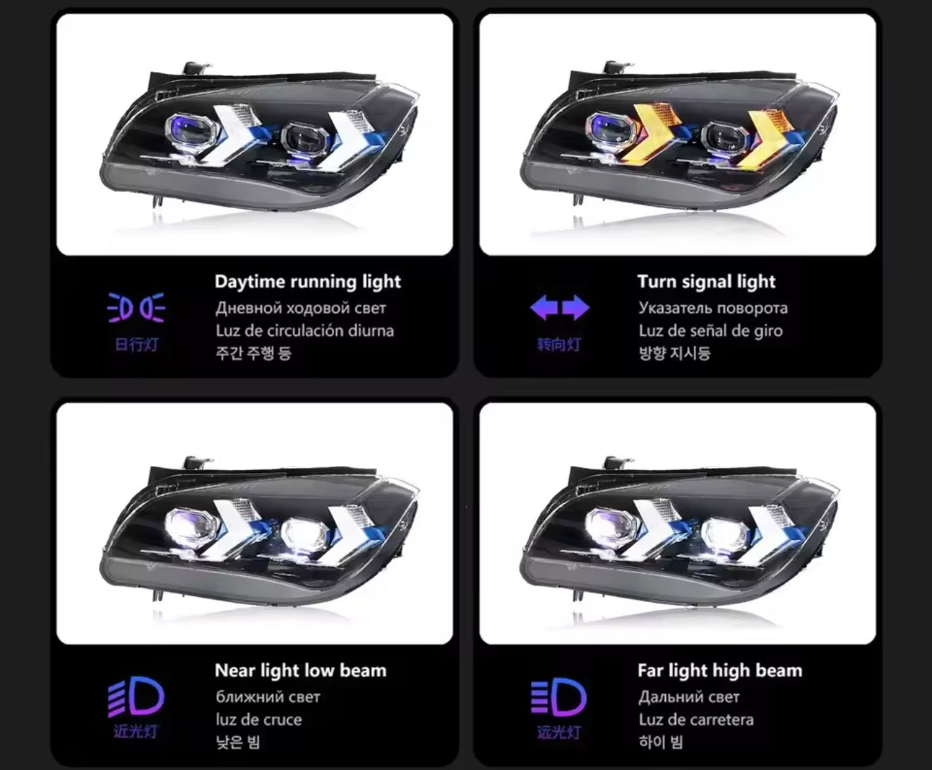 BMW X1 E84 2010-2015 Upgrade Modified to New DRL Dynamic Turn Signal LED Headlights