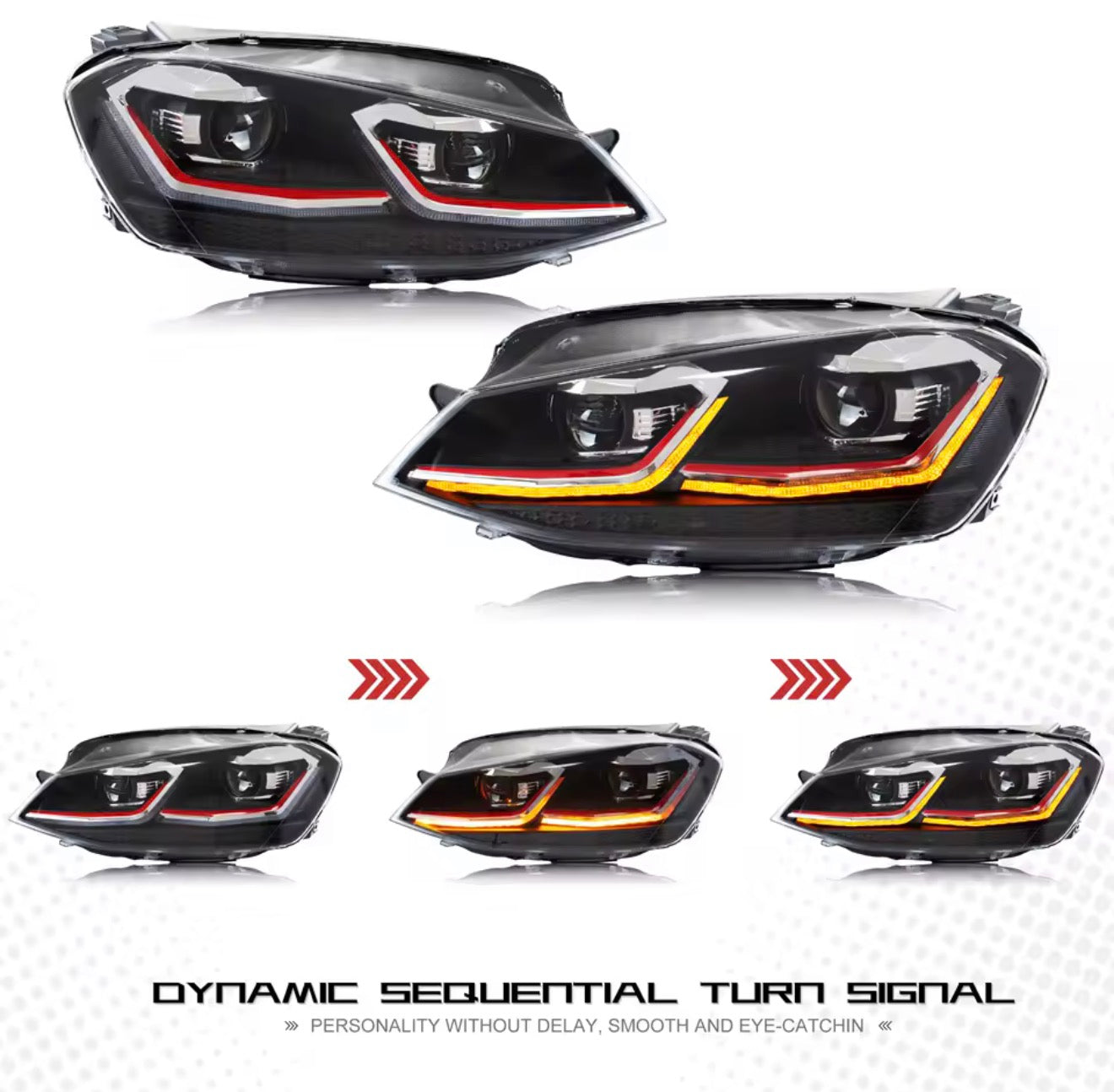 LED Headlights for Volkswagen Golf MK7 TSI/TDI 2012-2017