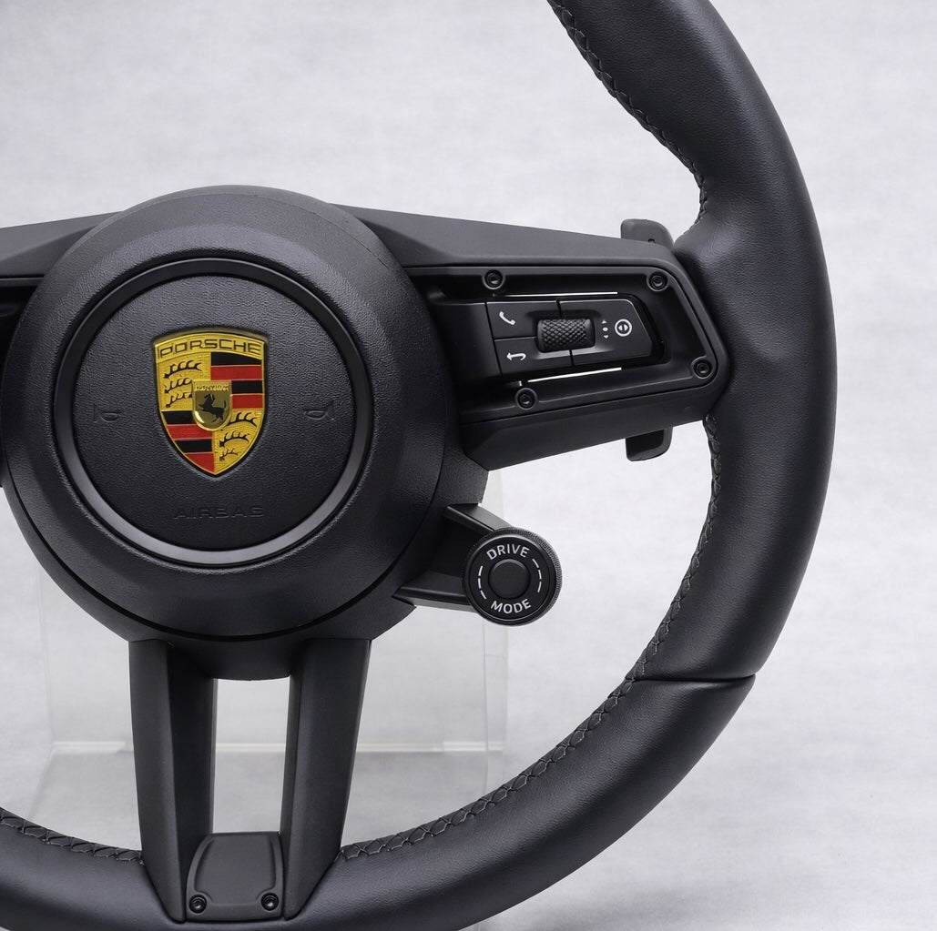 Porsche Sport Multifunction Steering Wheel w/ Airbag, Paddle Shifters & Drive Mode Selector for 2017+ models