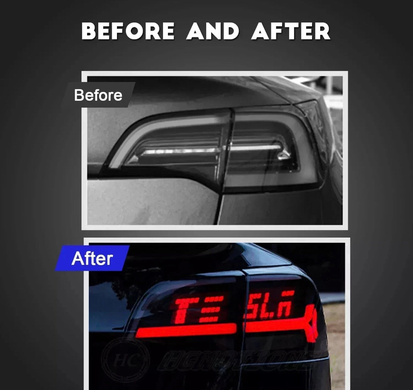 Digtial OLED Tail Lights for Tesla Model Y 2020-2024 Model 3 2017-2023