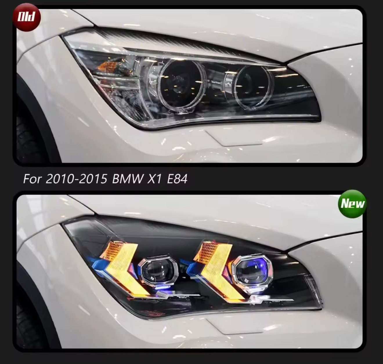 BMW X1 E84 2010-2015 Upgrade Modified to New DRL Dynamic Turn Signal LED Headlights