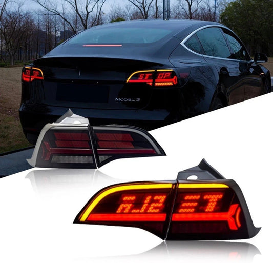 Digtial OLED Tail Lights for Tesla Model Y 2020-2024 Model 3 2017-2023
