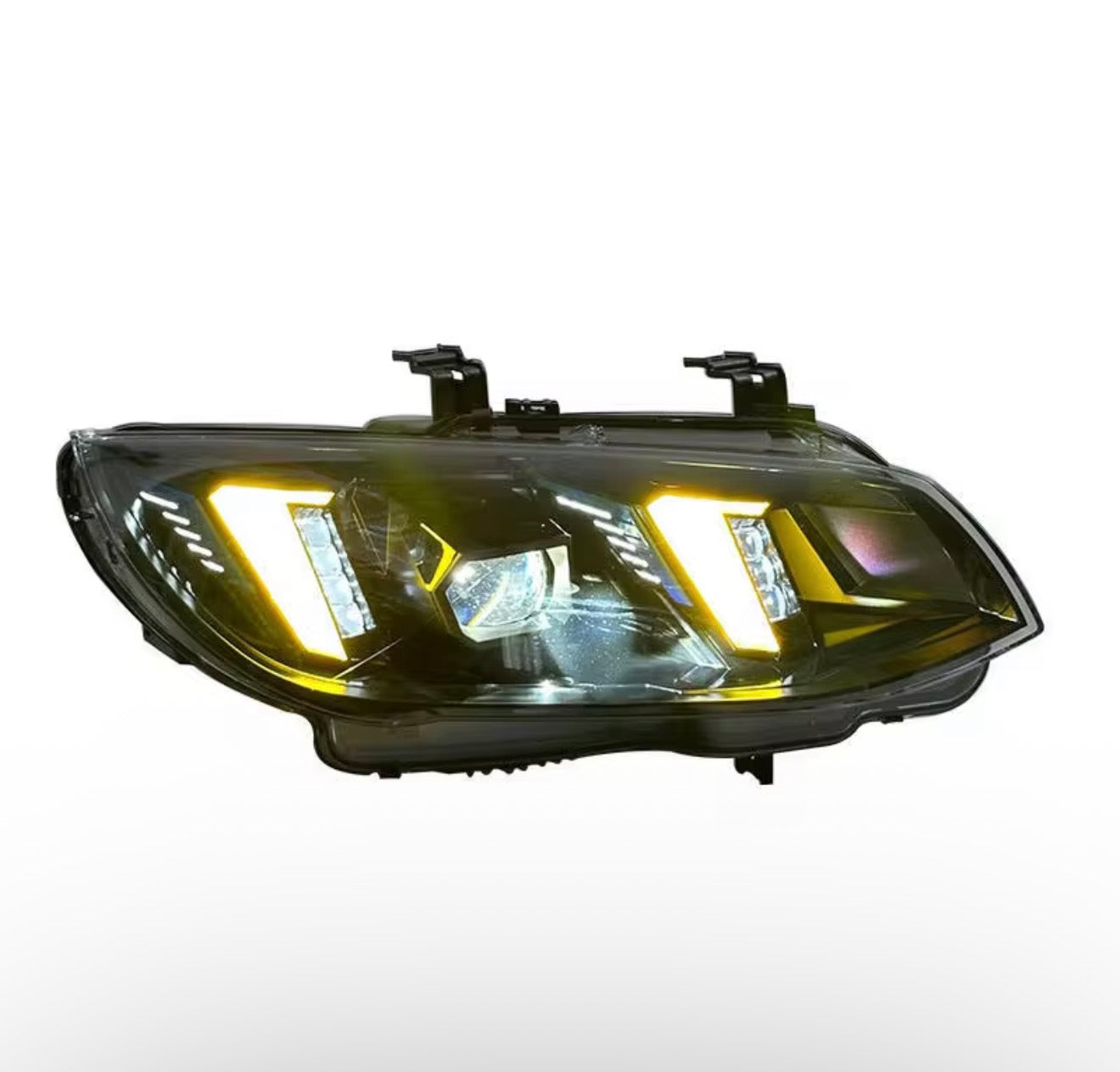 BMW 3 Series M3 E92 E93 2010-2013 Snake Style Headlights white/yellow DRLs