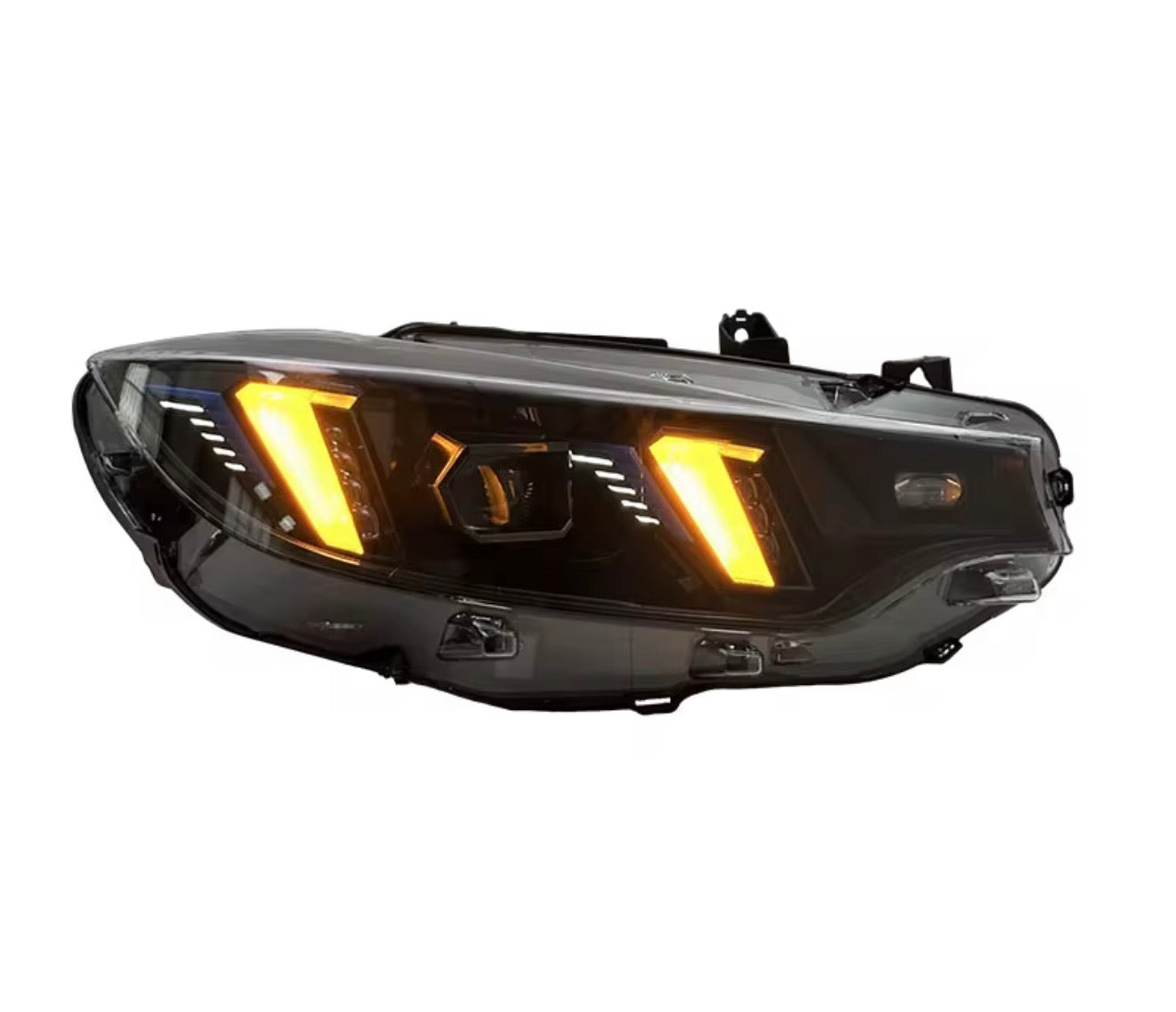 BMW Snake Eye Style Headlights for 3-4 Series F32 F36 F82 2013-2019 with Yellow & White DRL
