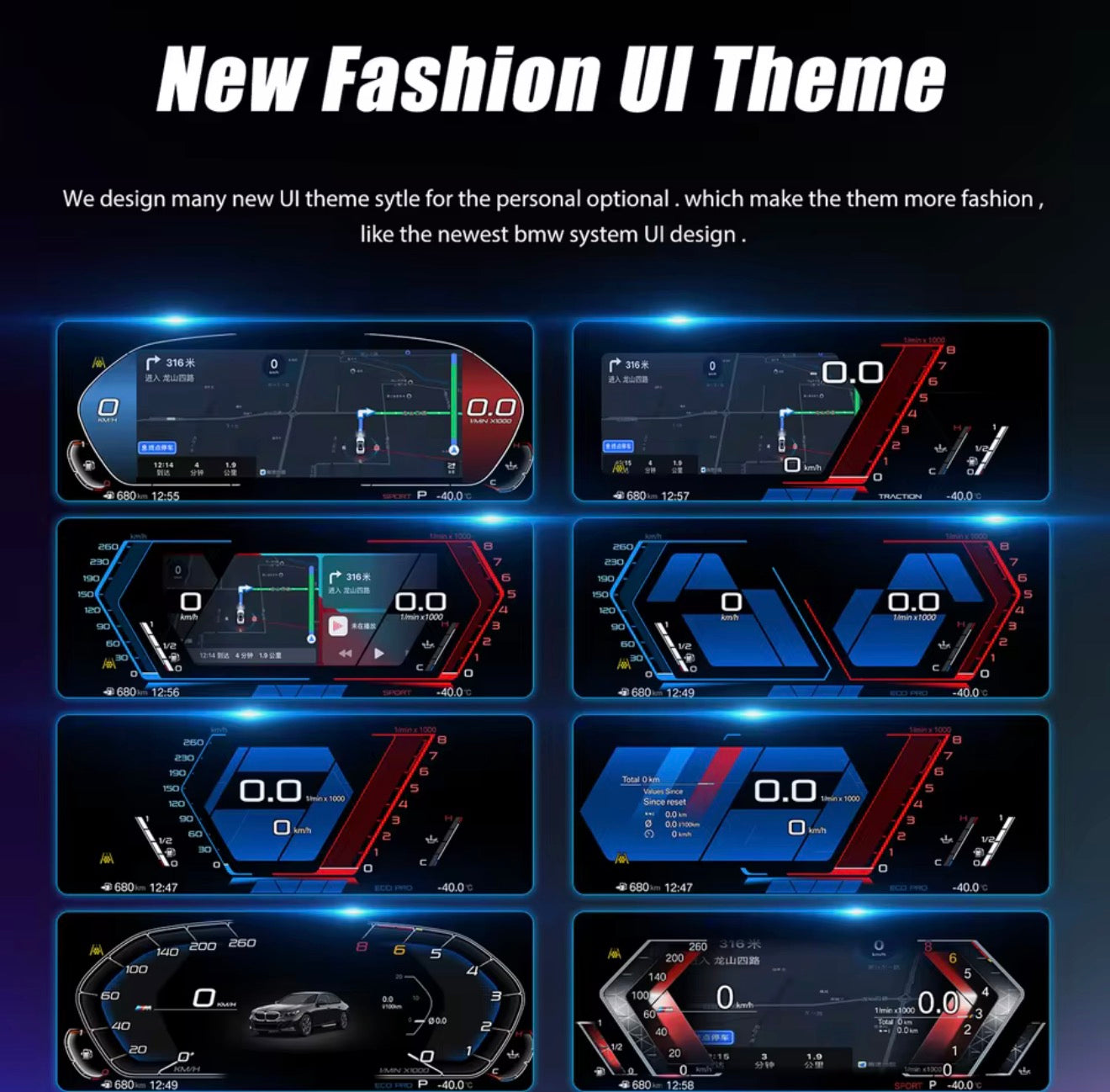 BMW 3-4 series FXX 2013-2020 Digital Dashboard Speedometer Cluster Instrument Panel 12.3-inch