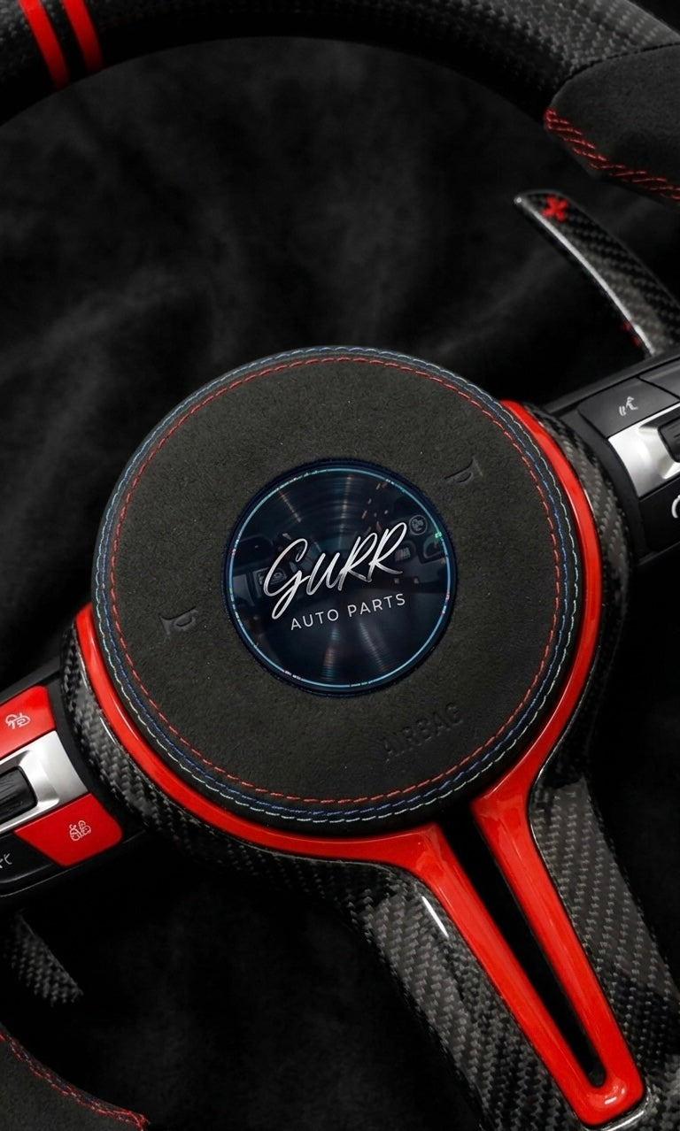 BMW M Performance Double Red livery Custom Steering wheel for 2012-2019