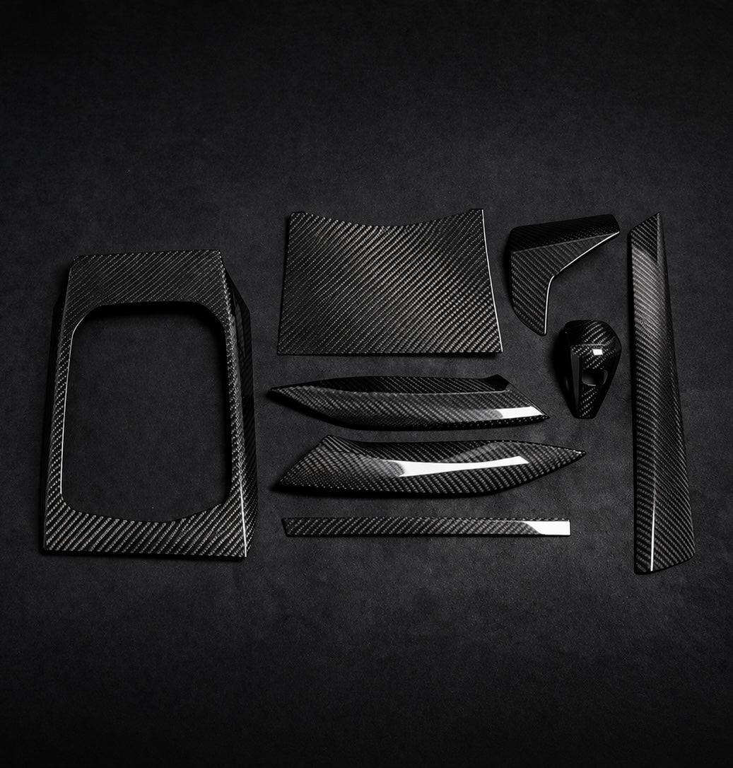 Carbon Fiber Interior Trim Cover Set For BMW 2-3-4 G Series 2019-2022