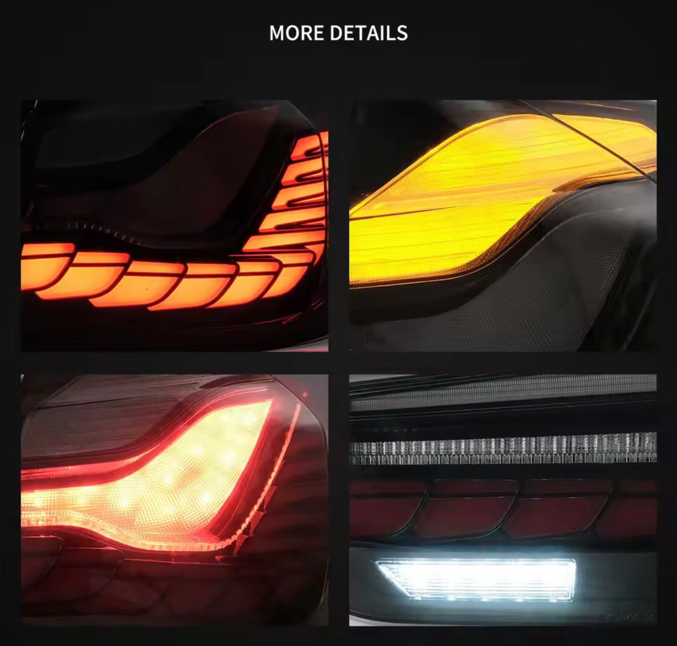 BMW LED Dragon style taillights for 3 Series F30 F80 2012-2019