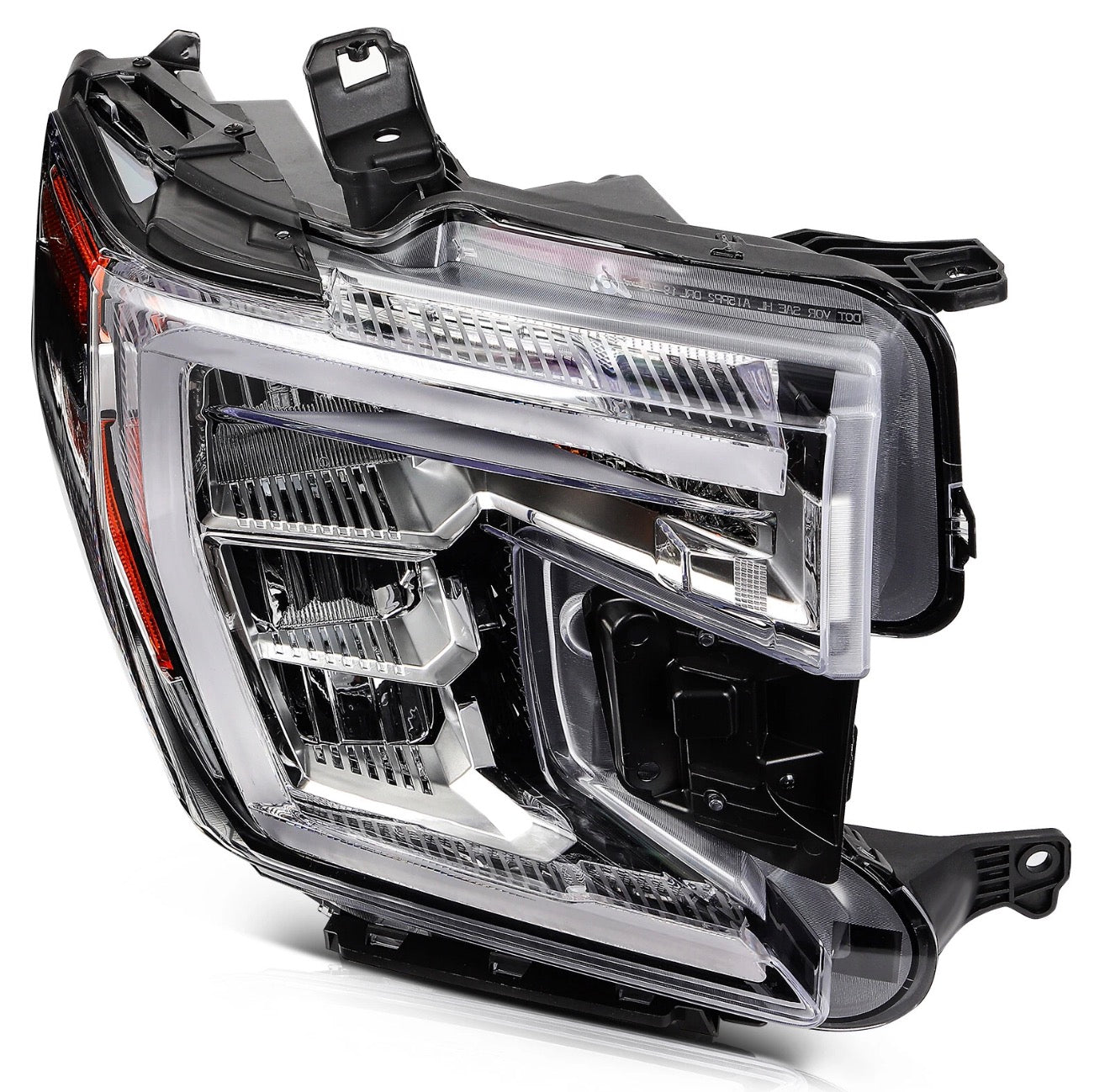 2019-2022 GMC Sierra 1500 2PCS LED DRL Headlights W/ Halogen Signal Lamp