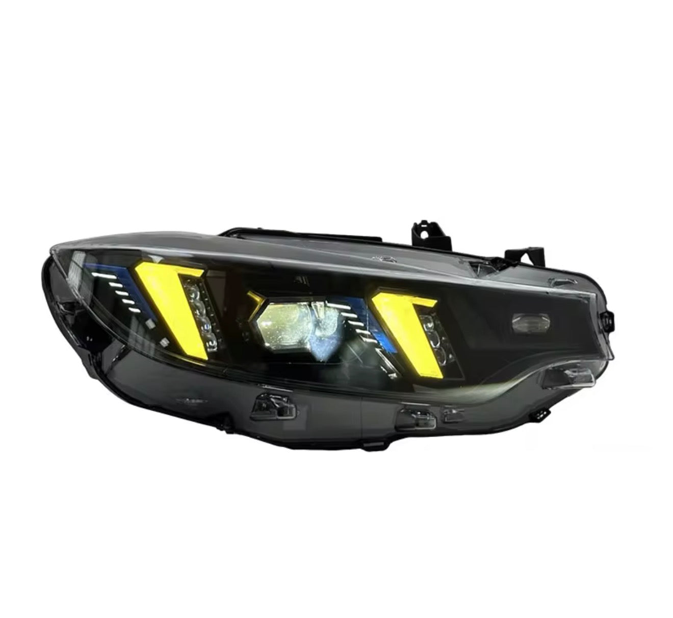 BMW Snake Eye Style Headlights for 3-4 Series F32 F36 F82 2013-2019 with Yellow & White DRL
