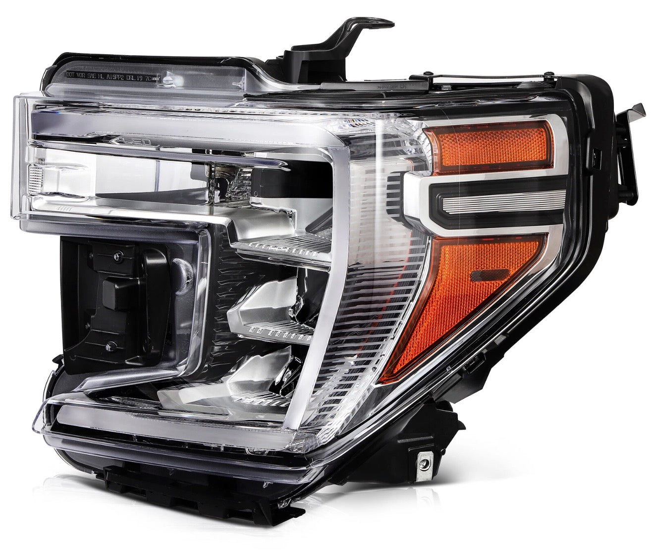 2019-2022 GMC Sierra 1500 2PCS LED DRL Headlights W/ Halogen Signal Lamp