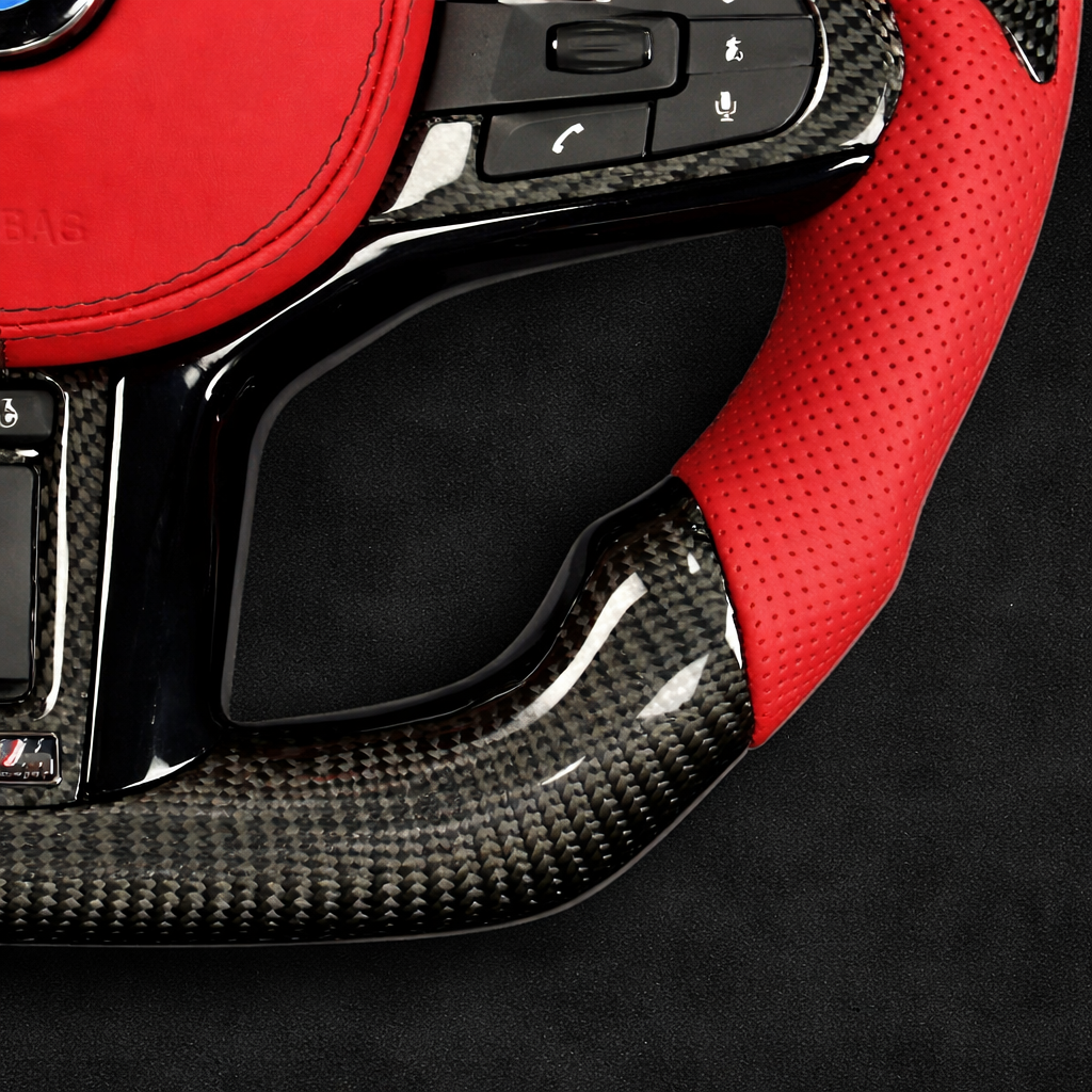 BMW M Performance Red Leather Custom Steering wheel for 2020-2026 G models