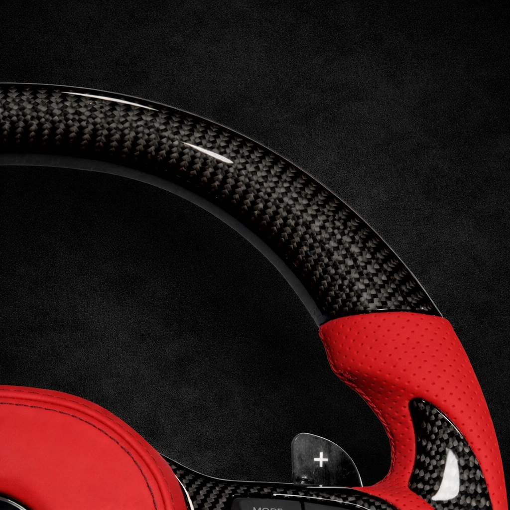 BMW M Performance Red Leather Custom Steering wheel for 2020-2026 G models
