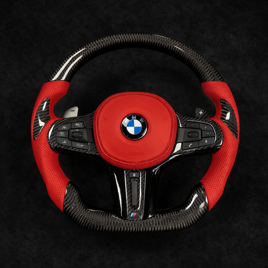 BMW M Performance Red Leather Custom Steering wheel for 2020-2026 G models