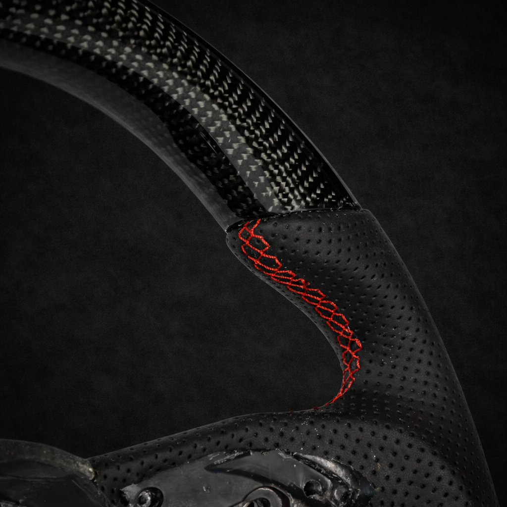 Audi A3/4/5, Q3/5/7 Perforated leather & Carbon Fiber Steering Wheel