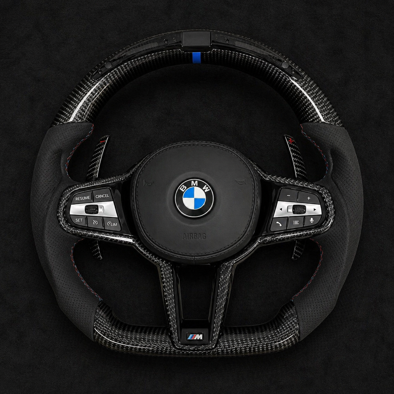 BMW Nürburgring Edition Carbon Fiber & Alcantara Steering Wheel (2019–2026 G-Series) – Full Assembly | Airbag & Controls Included