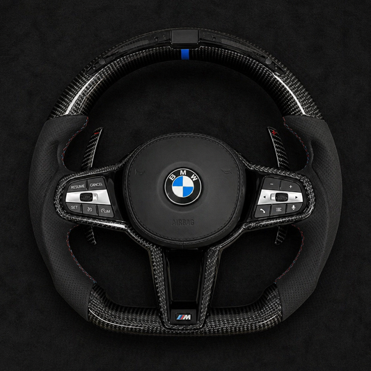 BMW Nürburgring Edition Carbon Fiber & Alcantara Steering Wheel (2019–2026 G-Series) – Full Assembly | Airbag & Controls Included