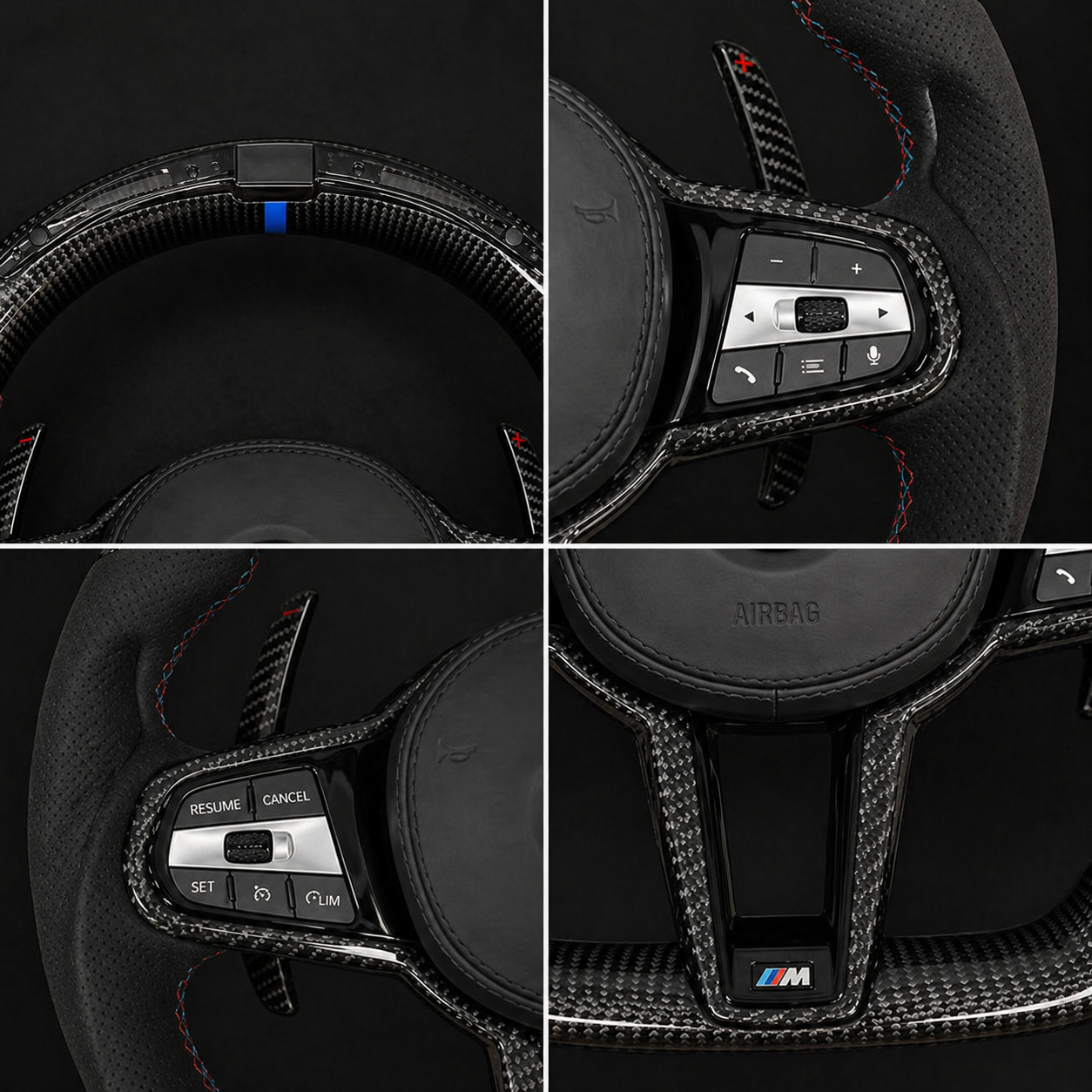 BMW Nürburgring Edition Carbon Fiber & Alcantara Steering Wheel (2019–2026 G-Series) – Full Assembly | Airbag & Controls Included