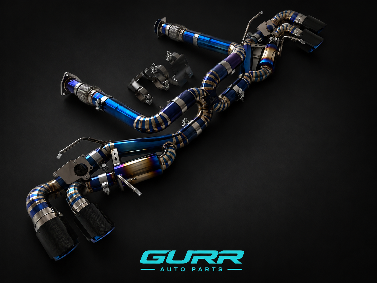 Full titanium carbon fiber tips Valvetronic catback exhaust for Corvette C8 2020-2025