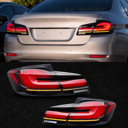 LED Tail Lights Assembly Compatible with BMW 5-Series F10 M5 2011-2016 Start-up Animation Sequential Turn Signal Rear Lamps Accessory