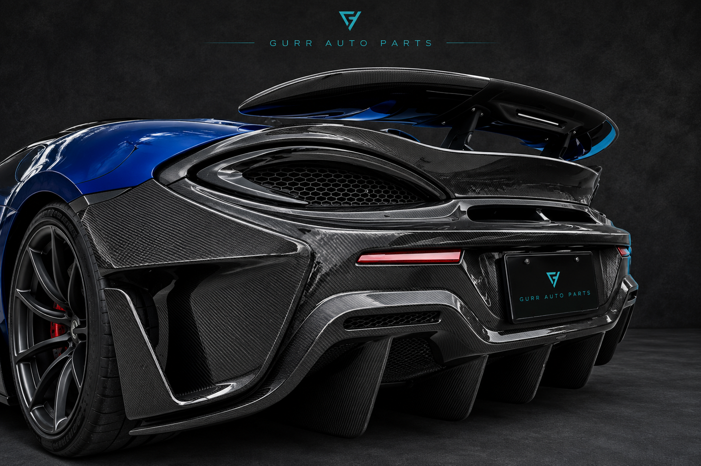 McLaren 540C / 570S 600LT Style Full Carbon Fiber Rear Bumper Conversion Kit (2015–2021)