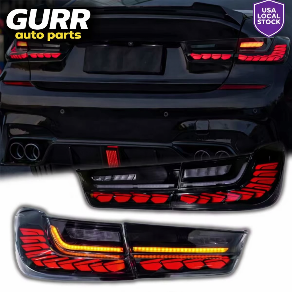 BMW 3 Series G20 G28 G80 M330i M340i 2018-2022 GTS Style Sequential Dragon Scale Taillights