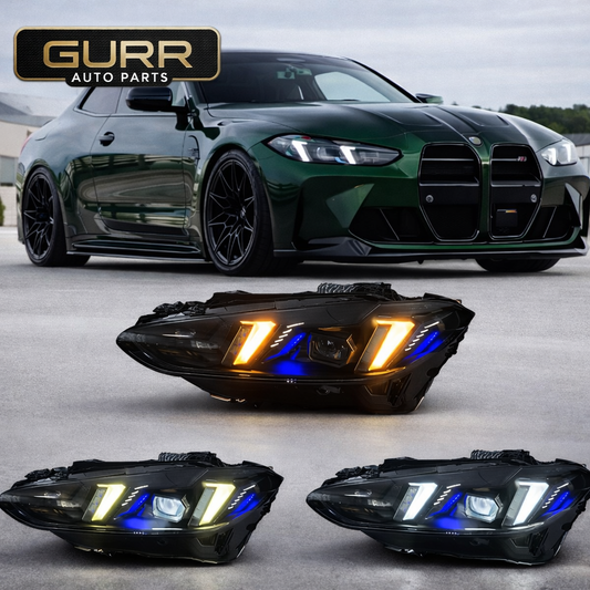 BMW Snake Style Headlights Triple DRL color feature for 4 series / M4 / M3 2021-2024