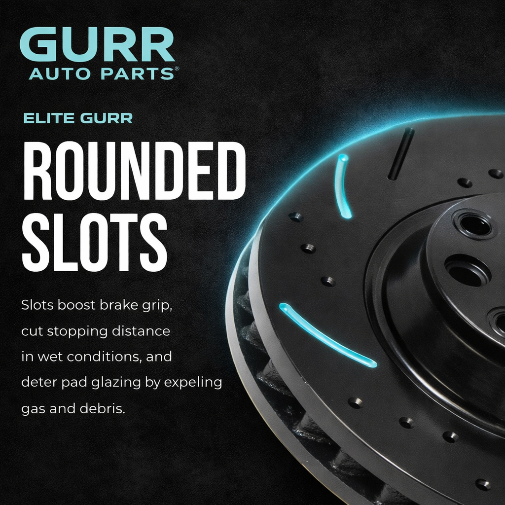BMW Front Drilled Slotted Rotors + Pads for BMW 2012-2022