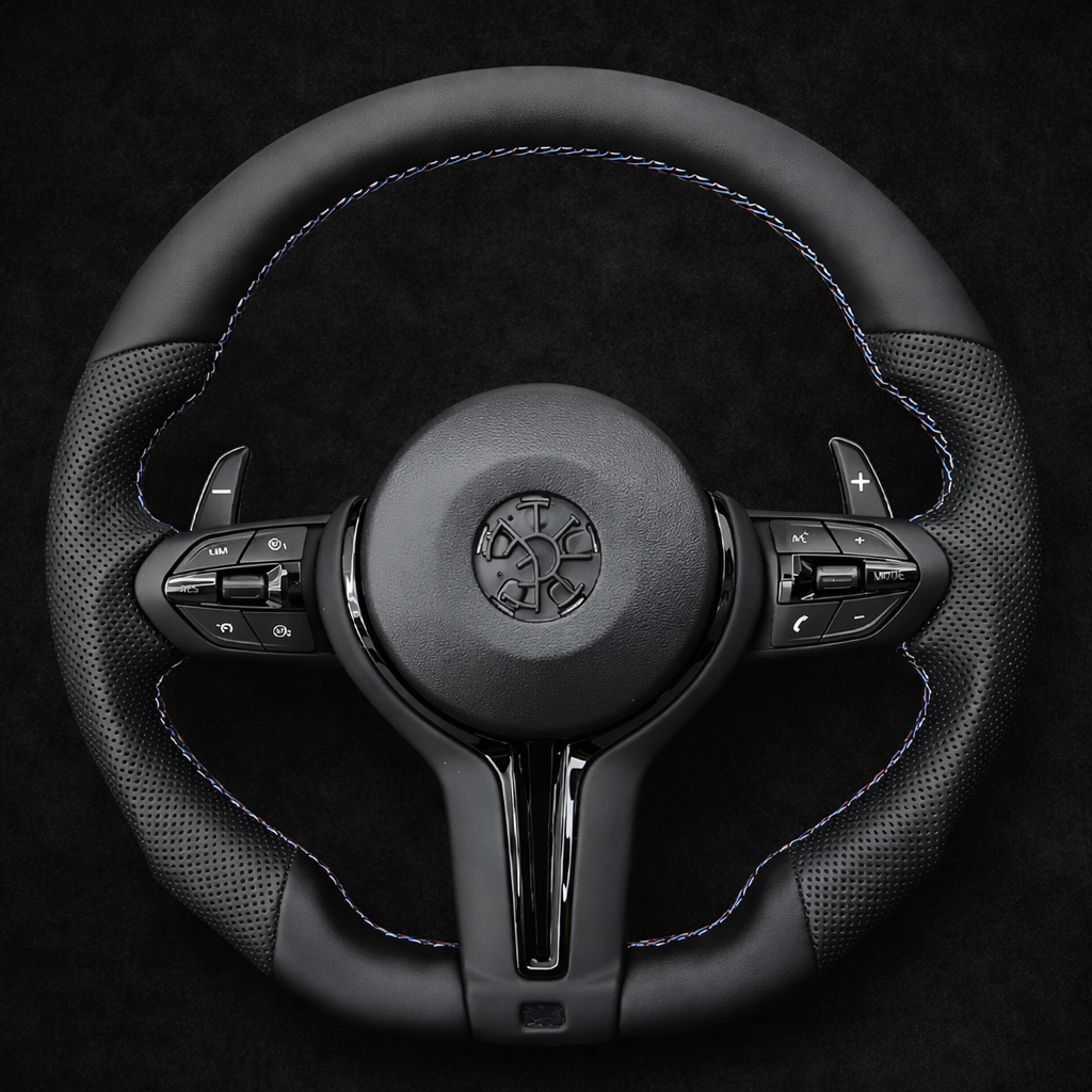 BMW M Sport style Steering Wheel Gloss Black Trim For 2012-2019 models