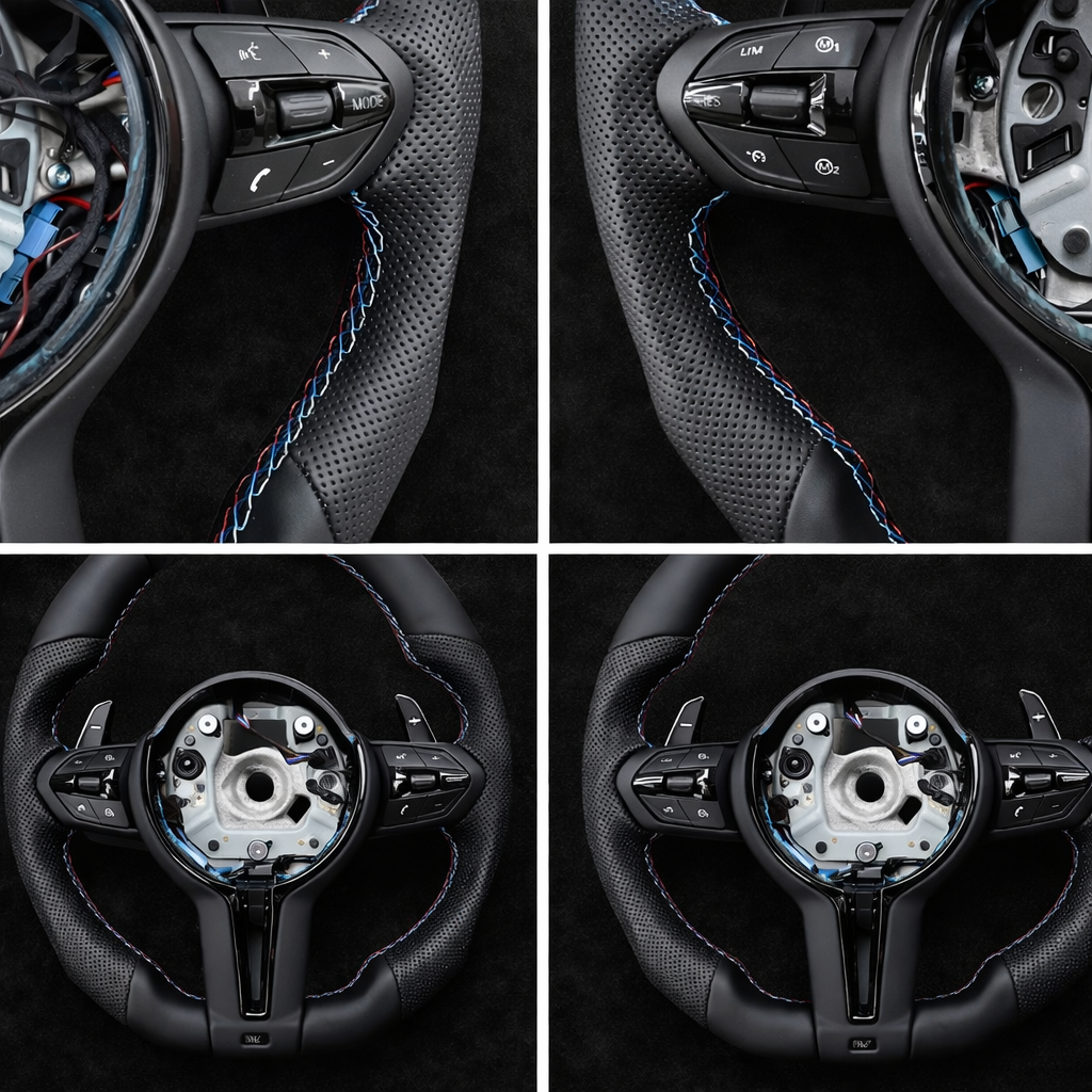 BMW M Sport style Steering Wheel Gloss Black Trim For 2012-2019 models