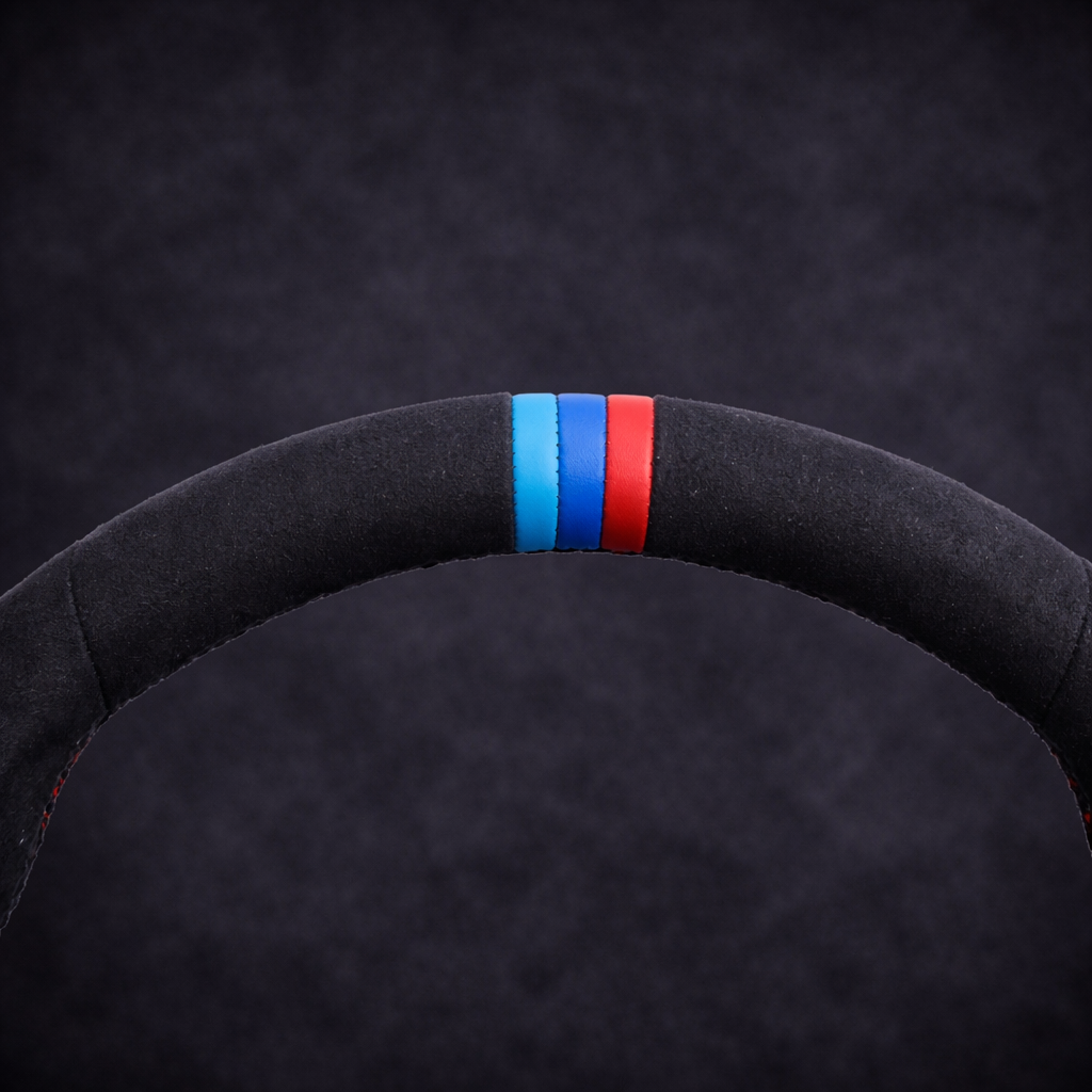 BMW M Livery Full Alcantara Steering Wheel for 2018-2026 models With Airbag