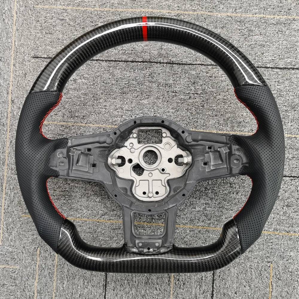 Volkswagen Carbon Fiber & Leather Full custom steering wheel 2013-2019 Tiguan / Golf Models
