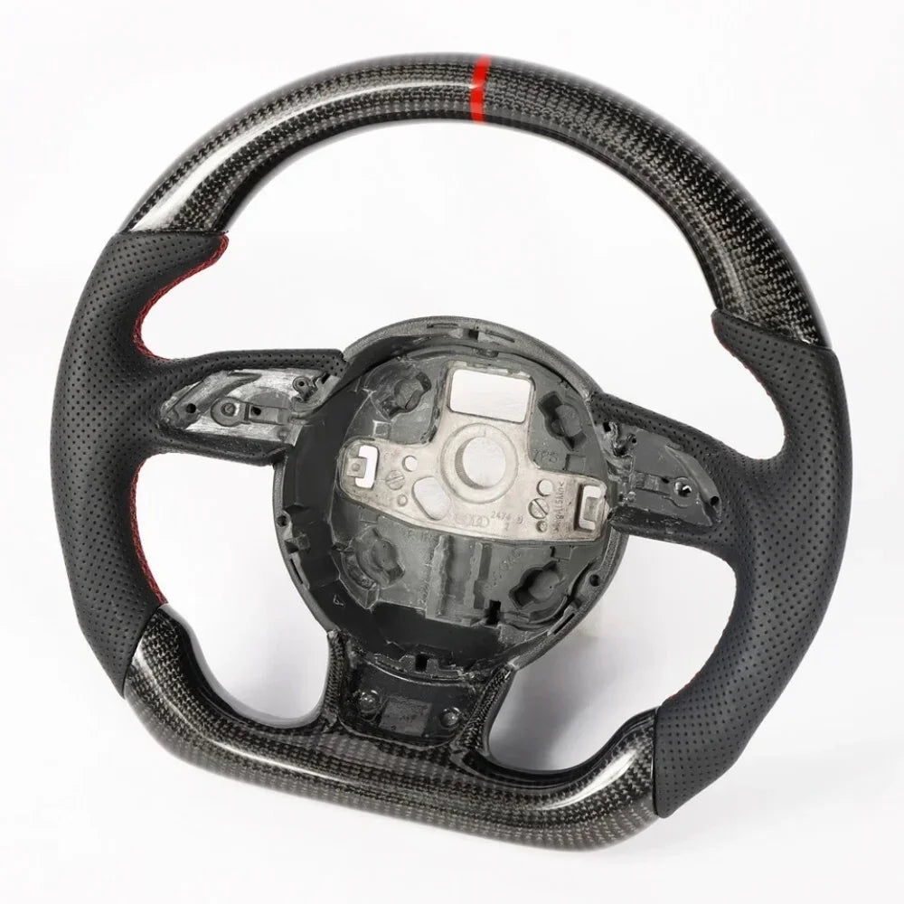 Audi A3/4/5, Q3/5/7 Perforated leather & Carbon Fiber Steering Wheel