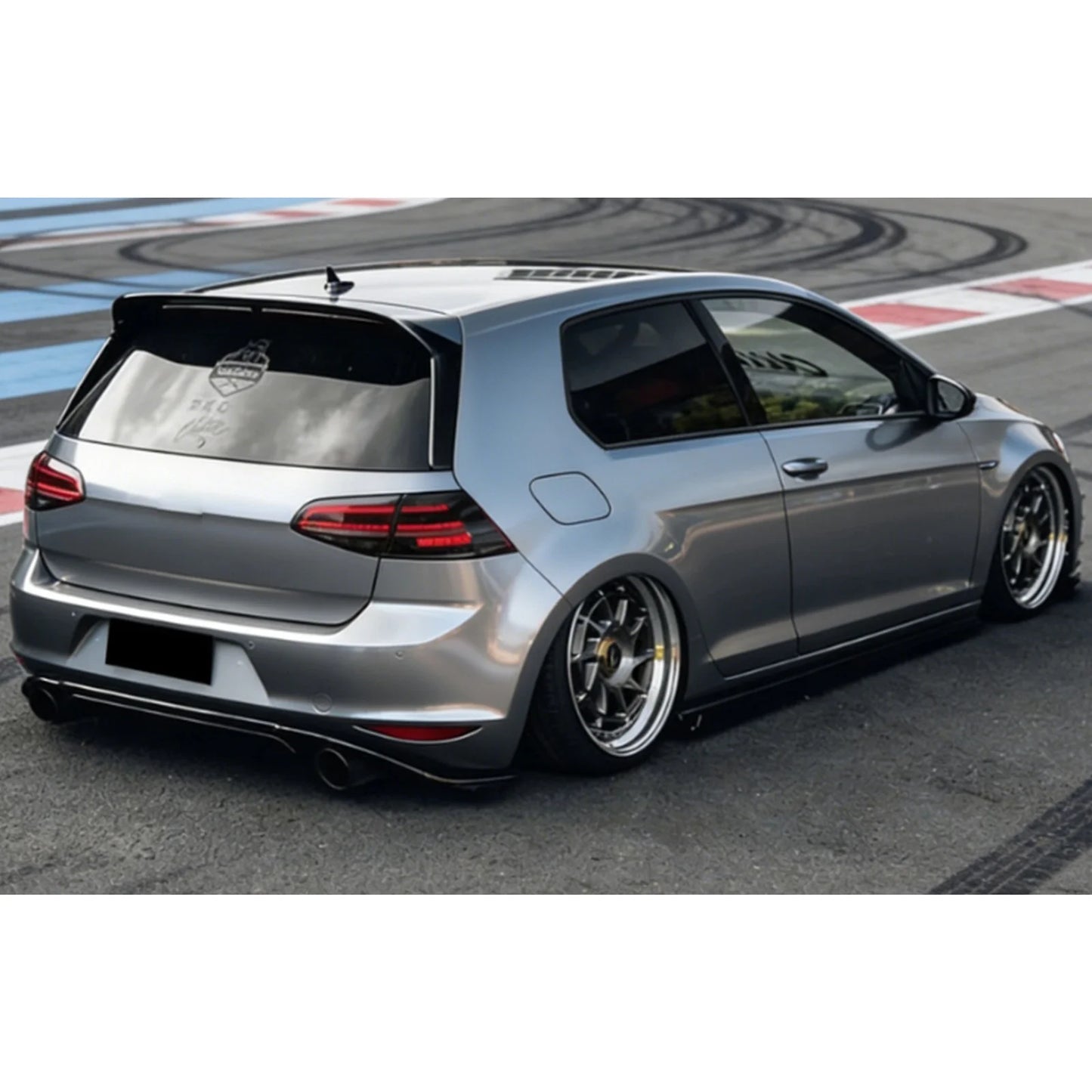 Volkswagen VW Golf 7 2015-2021 MK7 TSI TDI Sequential Turn Signal Black Rear LED taillights Assembly [Not Fit GTI/R]