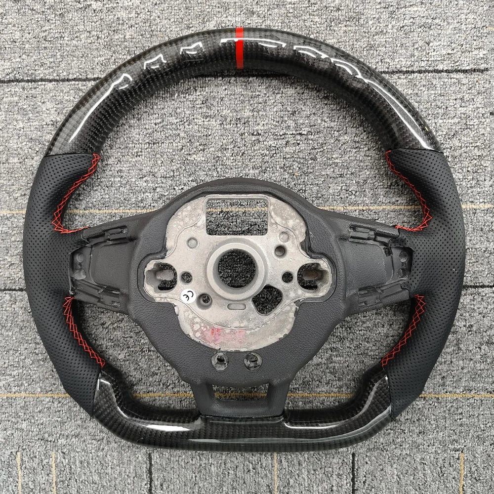 Volkswagen Carbon Fiber & Leather Full custom steering wheel 2013-2019 Tiguan / Golf Models
