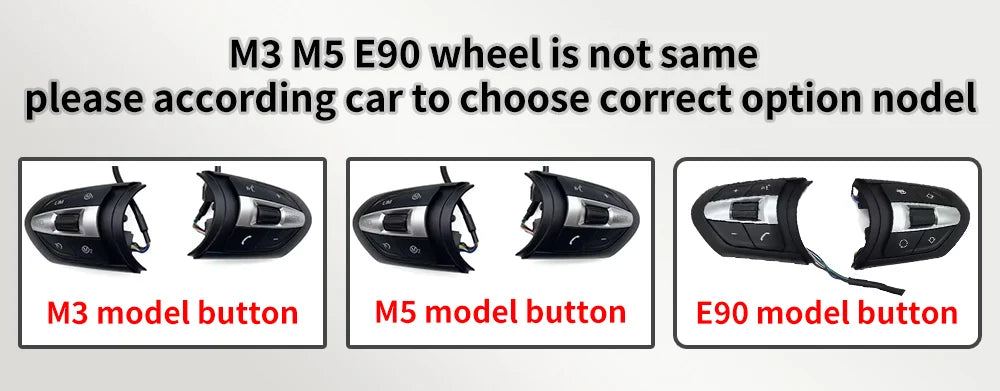 BMW M Sport style Steering Wheel Gloss Black Trim For 2012-2019 models
