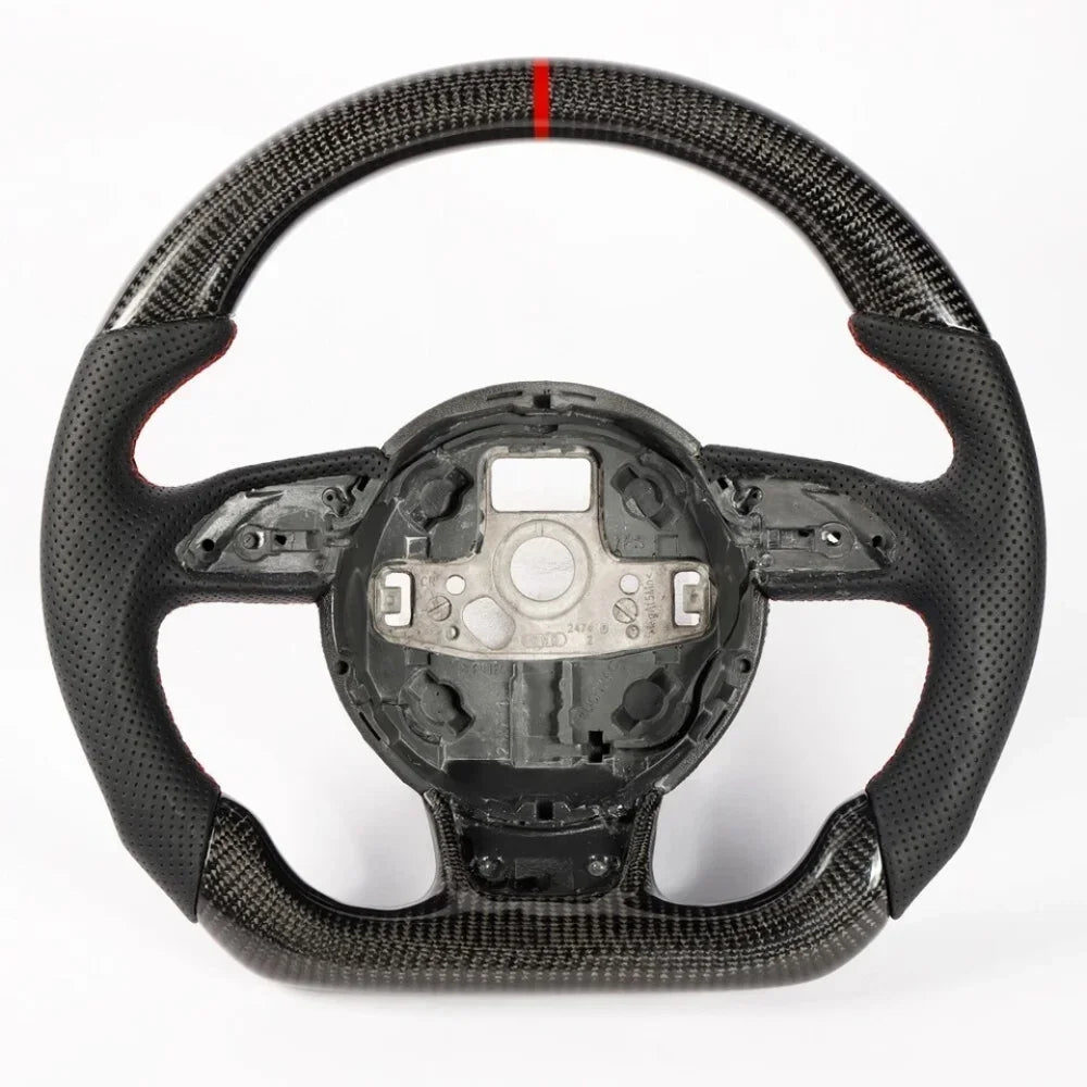 Audi A3/4/5, Q3/5/7 Perforated leather & Carbon Fiber Steering Wheel