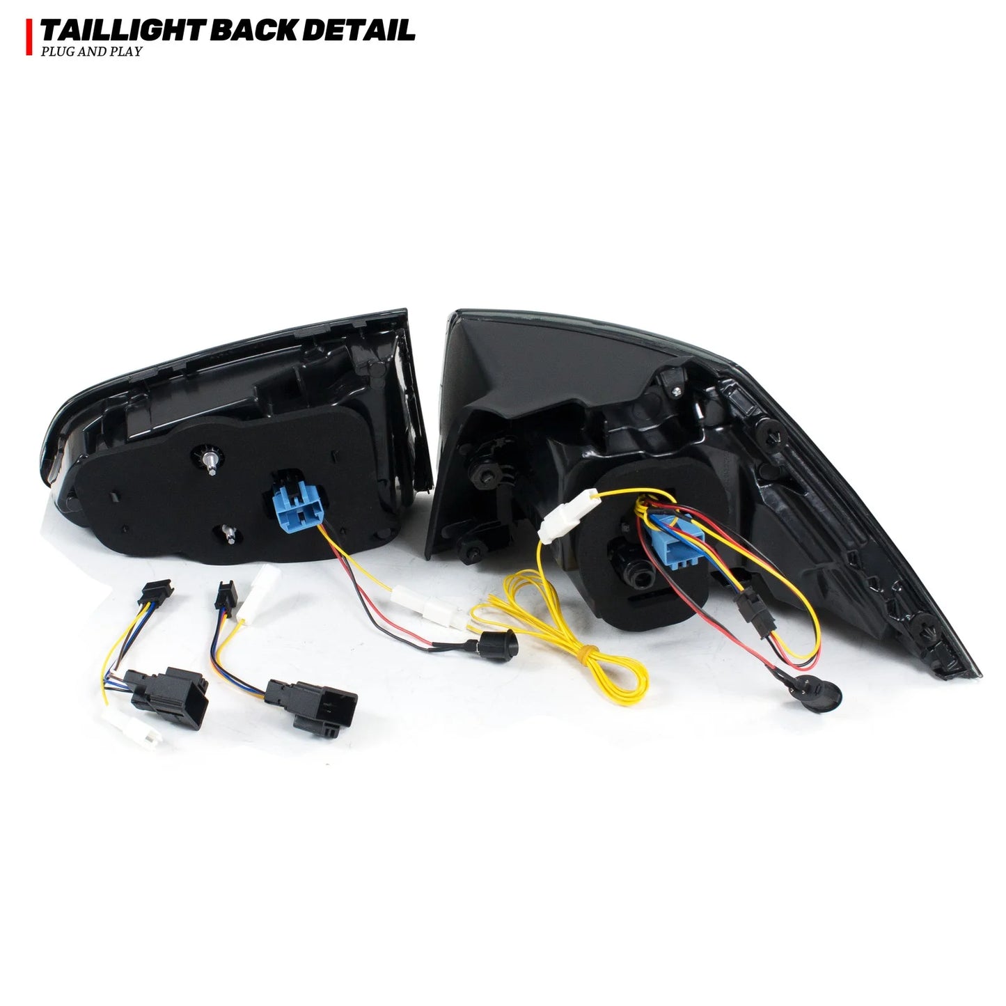 Volkswagen VW Golf 7 2015-2021 MK7 TSI TDI Sequential Turn Signal Black Rear LED taillights Assembly [Not Fit GTI/R]