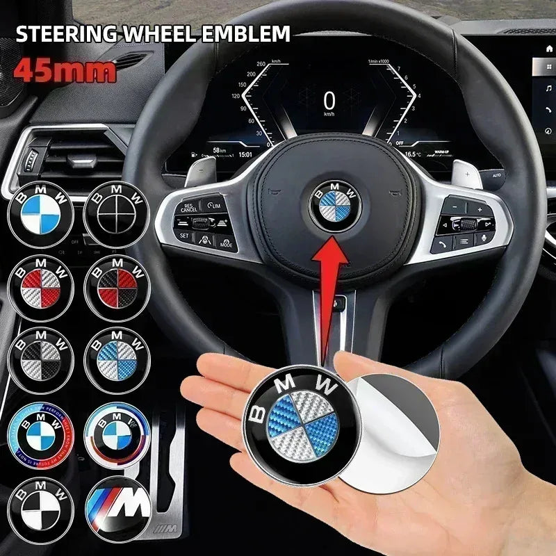 BMW 45MM Steering Wheel Badge Emblem Sticker